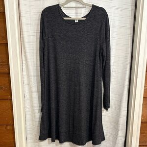 Old Navy Charcoal Long Sleeve Dress